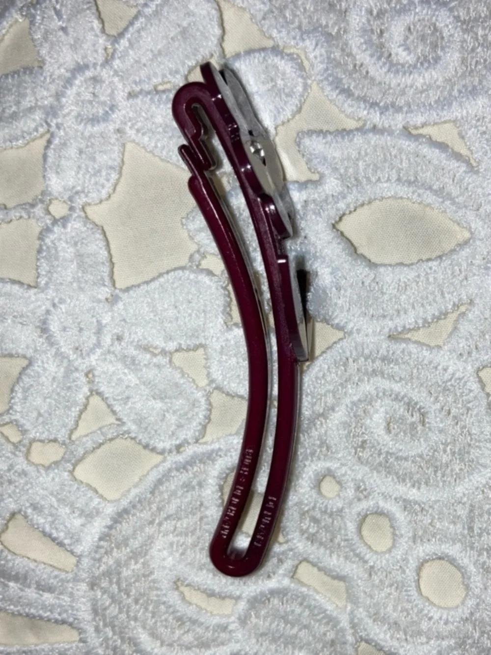 Vintage Buch + Deichmann Flower Crystal Hair Barrett (in Boysenberry)